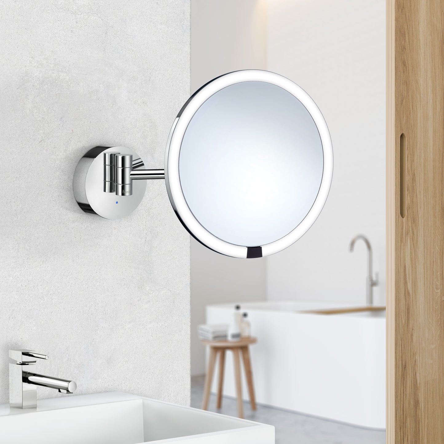 Smedbo Outline Schminkspiegel mit Licht Sensor chrom wiederaufladbar X7