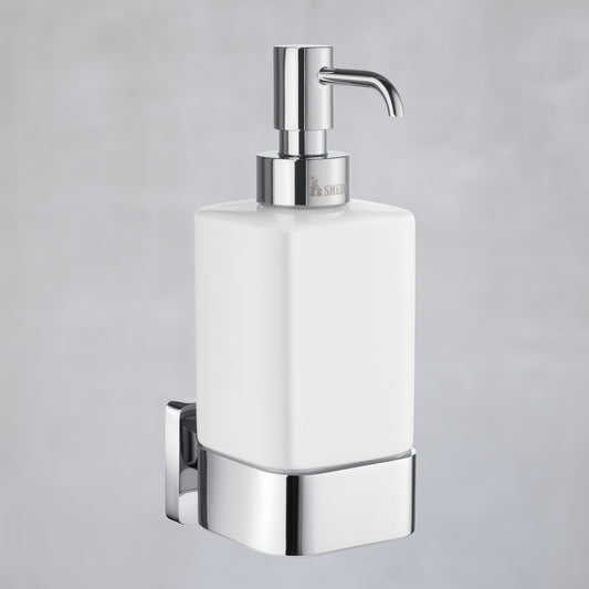 Smedbo Ice Soft Cube Seifenspender chrom Porzellan mit Halter