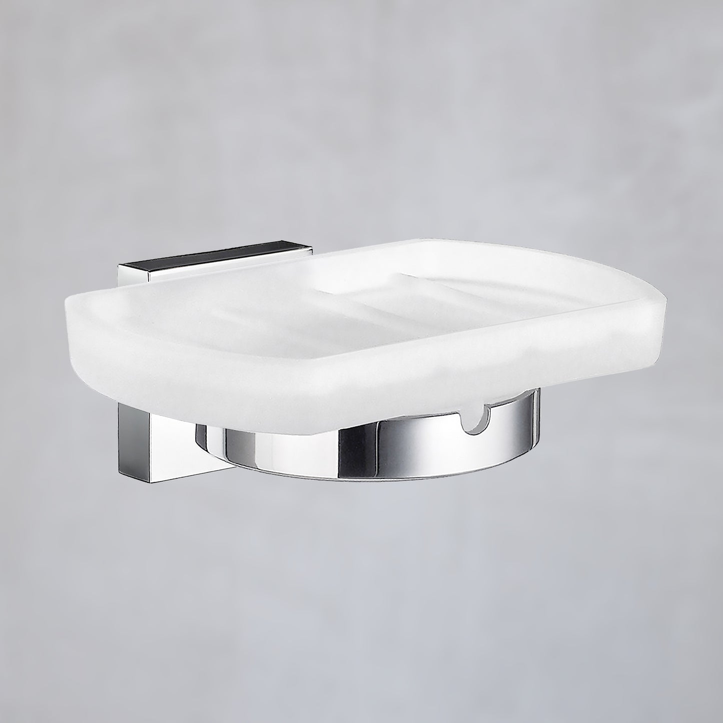 Smedbo House Seifenspender aus mattiertem Glas mit Halterung chrom