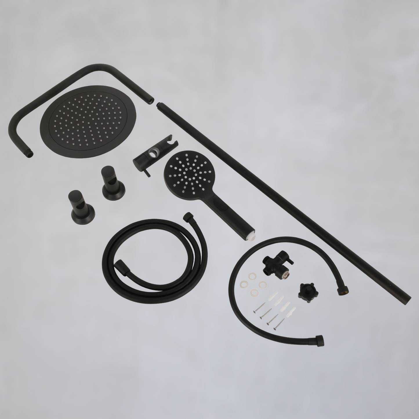 Wellness - Duschset schwarz matt