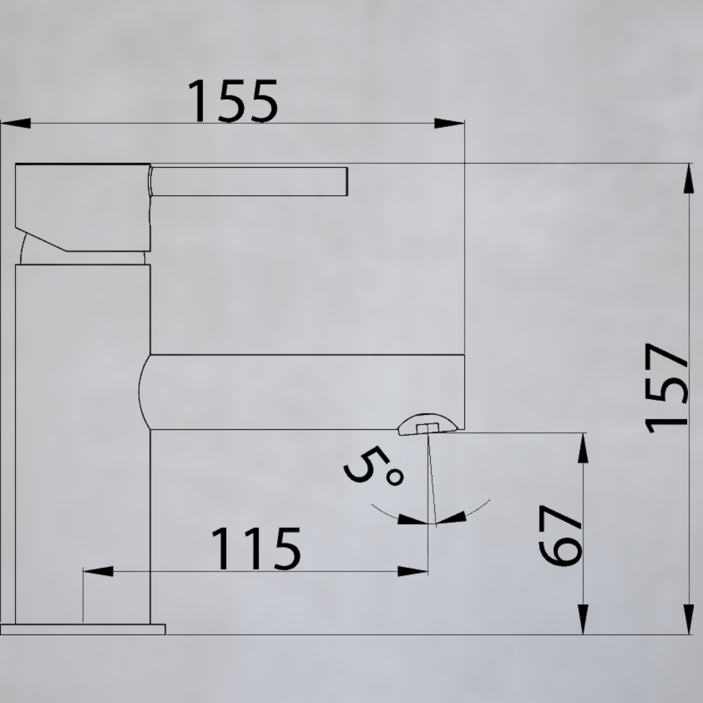 Serie Elnoir 515 - Waschtischarmatur Smart schwarz matt