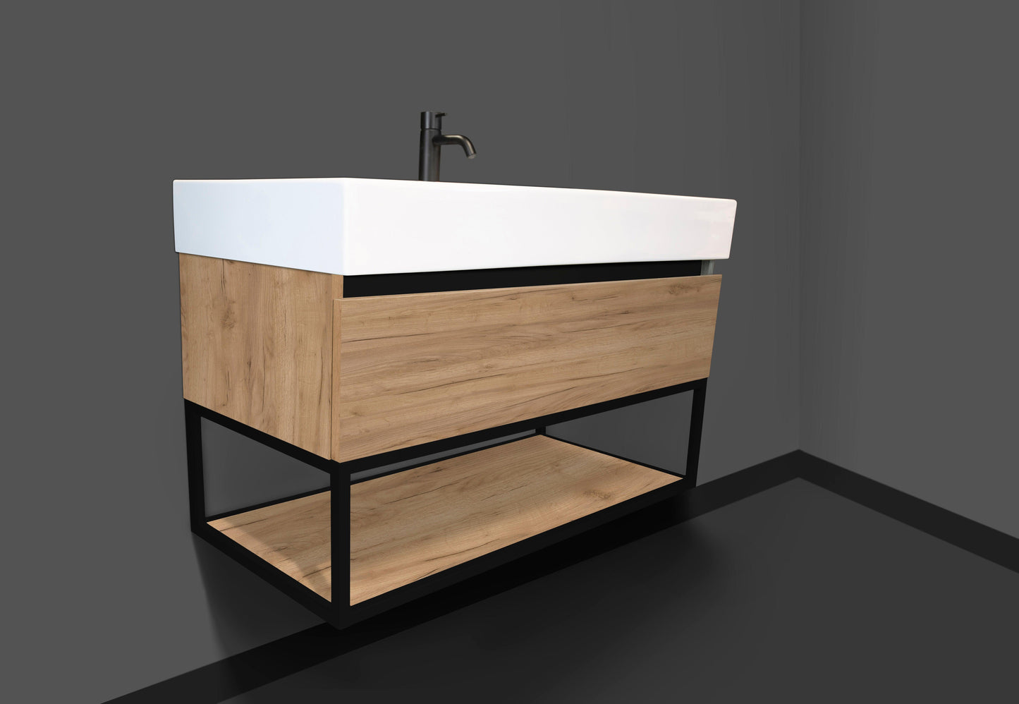 Quadro Waschtisch inkl. Unterschrank und Metall-Rahmen - isaak-home.de