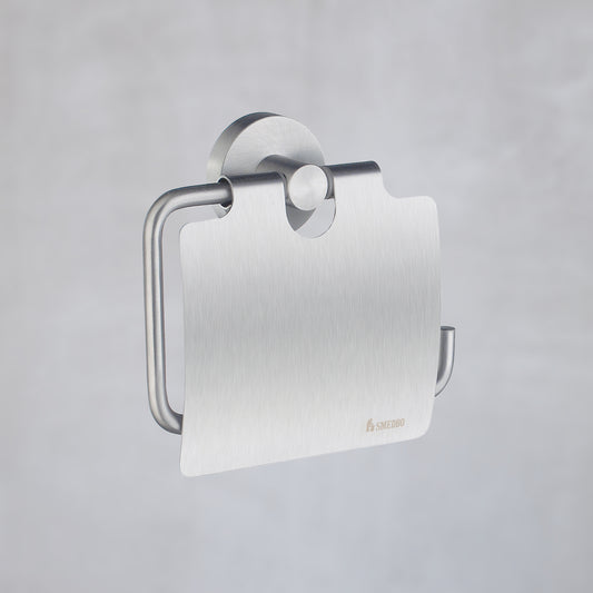 Smedbo Home Toilettenpapierhalter mit Deckel gebürstetes Chrom