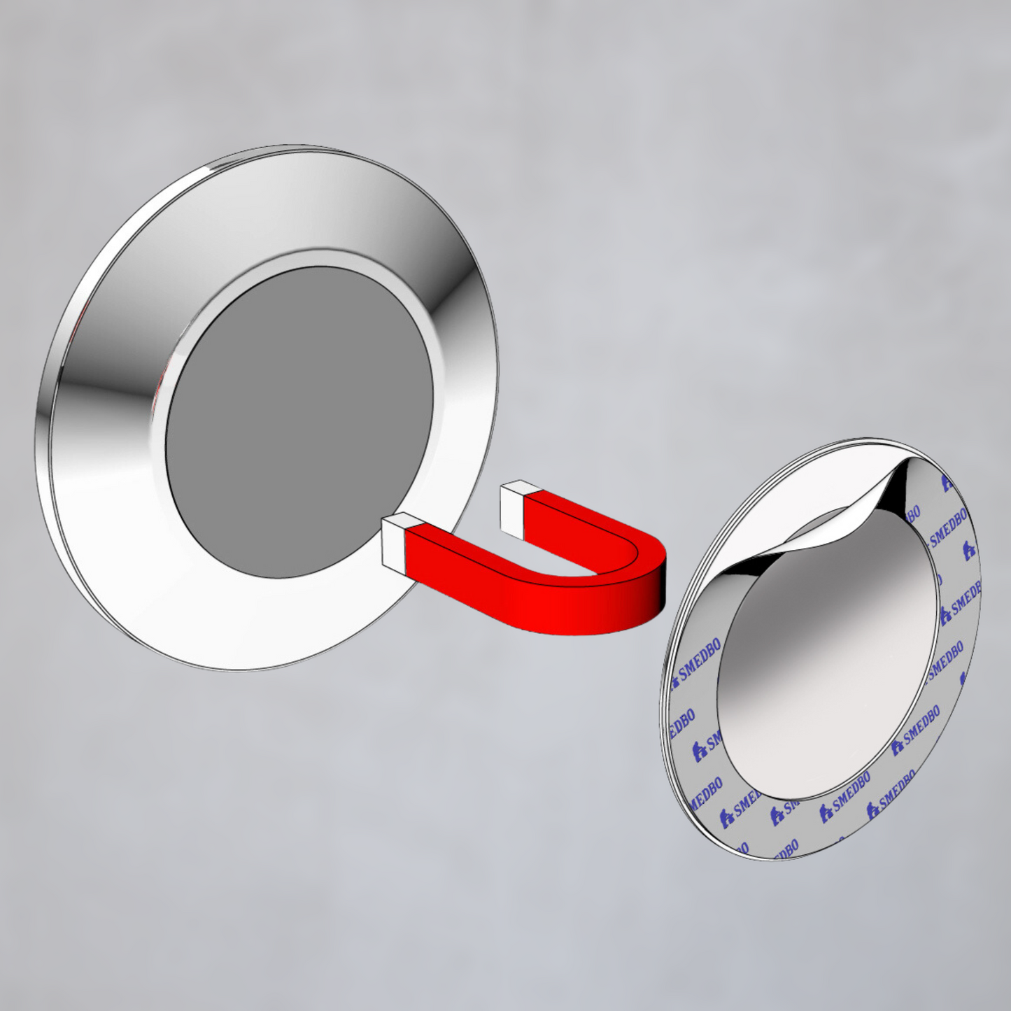 Smedbo Outline Schminkspiegel selbstklebend chrom magnetisch