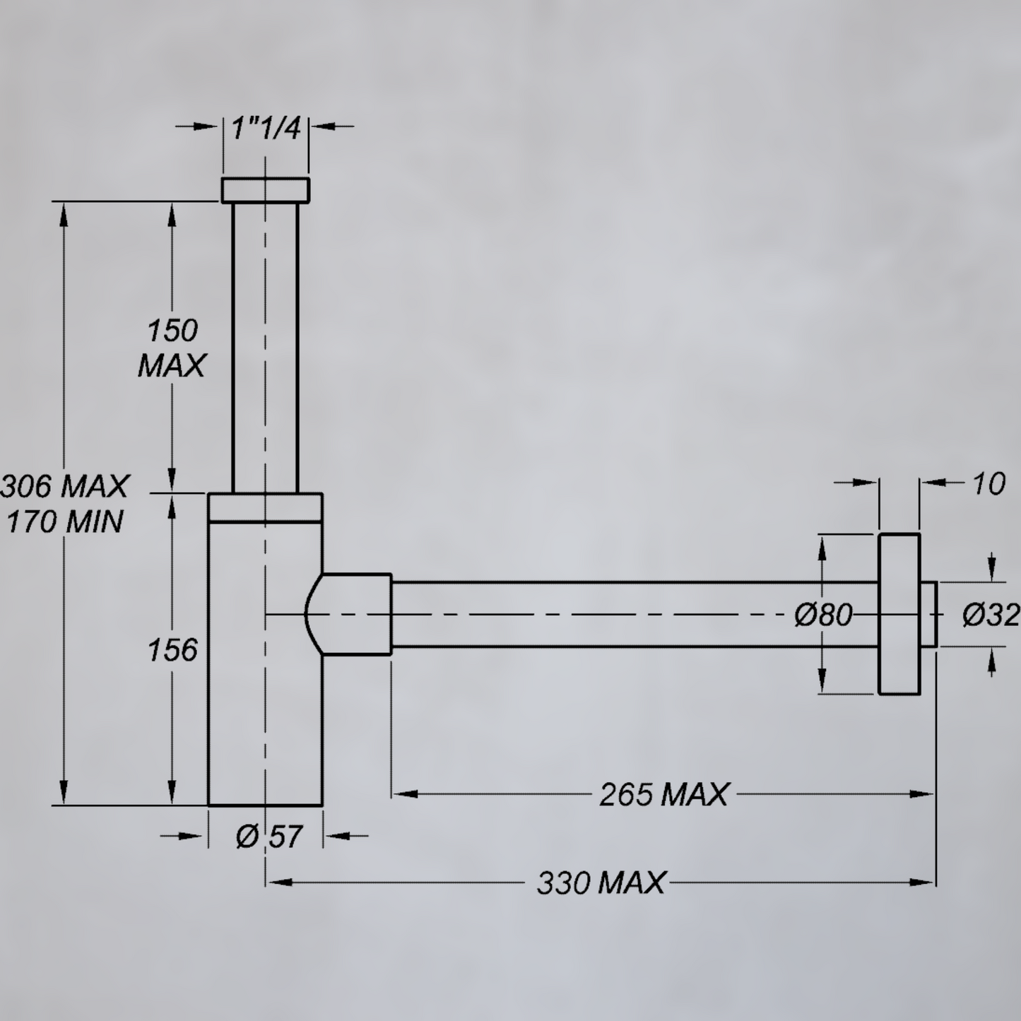 Design - Siphon schwarz matt